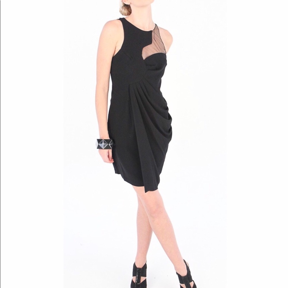 BCBG MaxAzria Dresses - Runway Sheer Dress, SZ.S, Black, Preowned